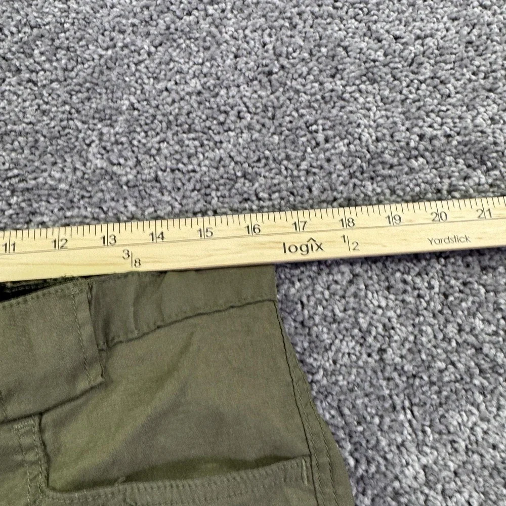Old Mill Cargo Shorts Mens 36 Green Nylon Stretch Elastic Waist Pockets Outdoor
